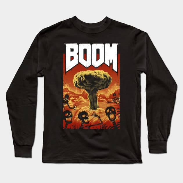 Nuclear Boom! Long Sleeve T-Shirt by Vincent Trinidad Art